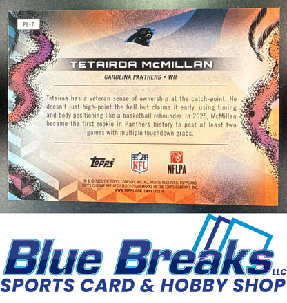 2025 Topps Cosmic Chrome Tetairoa McMillan #PL-7 Planetarium SP RC Carolina Panthers