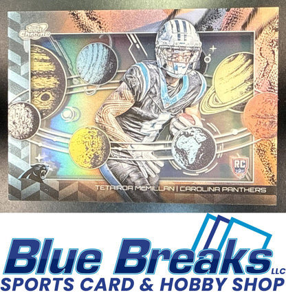 2025 Topps Cosmic Chrome Tetairoa McMillan #PL-7 Planetarium SP RC Carolina Panthers