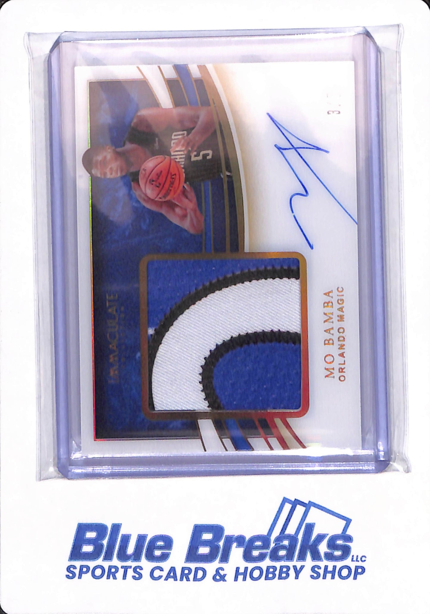 2019-20 Panini Immaculate - Mo Bamba - # PPA-MBB - Basketball - Orlando Magic - Relic - Autographed - 3/5