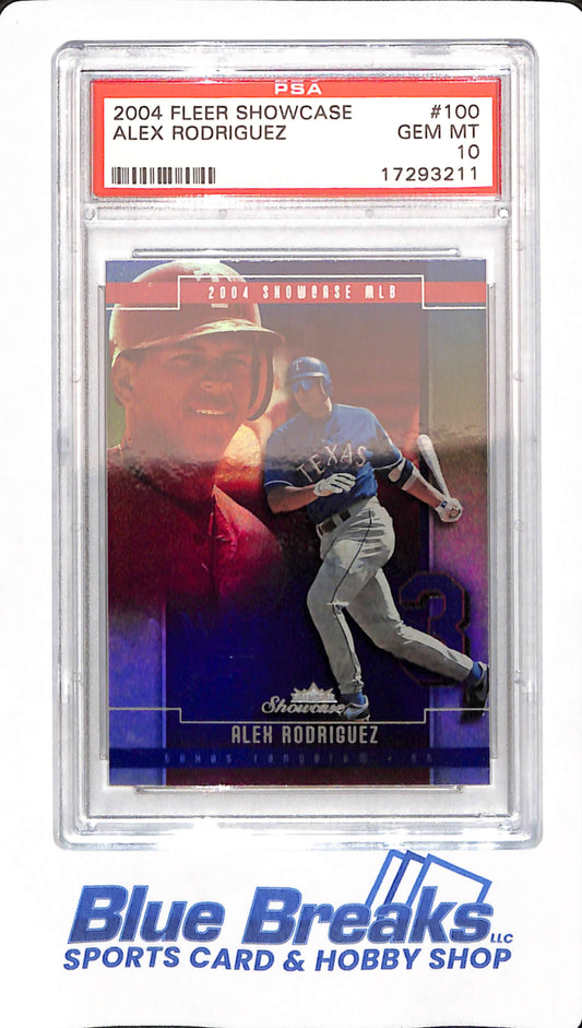 2004 Fleer Showcase - Alex Rodriguez - Texas Rangers - # 100 - PSA 10 - Baseball