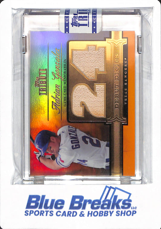 2012 Topps Tribute - Adrian Gonzalez - # DD-AG - Texas Rangers - Baseball - Relic - Debut Digits - 12/25