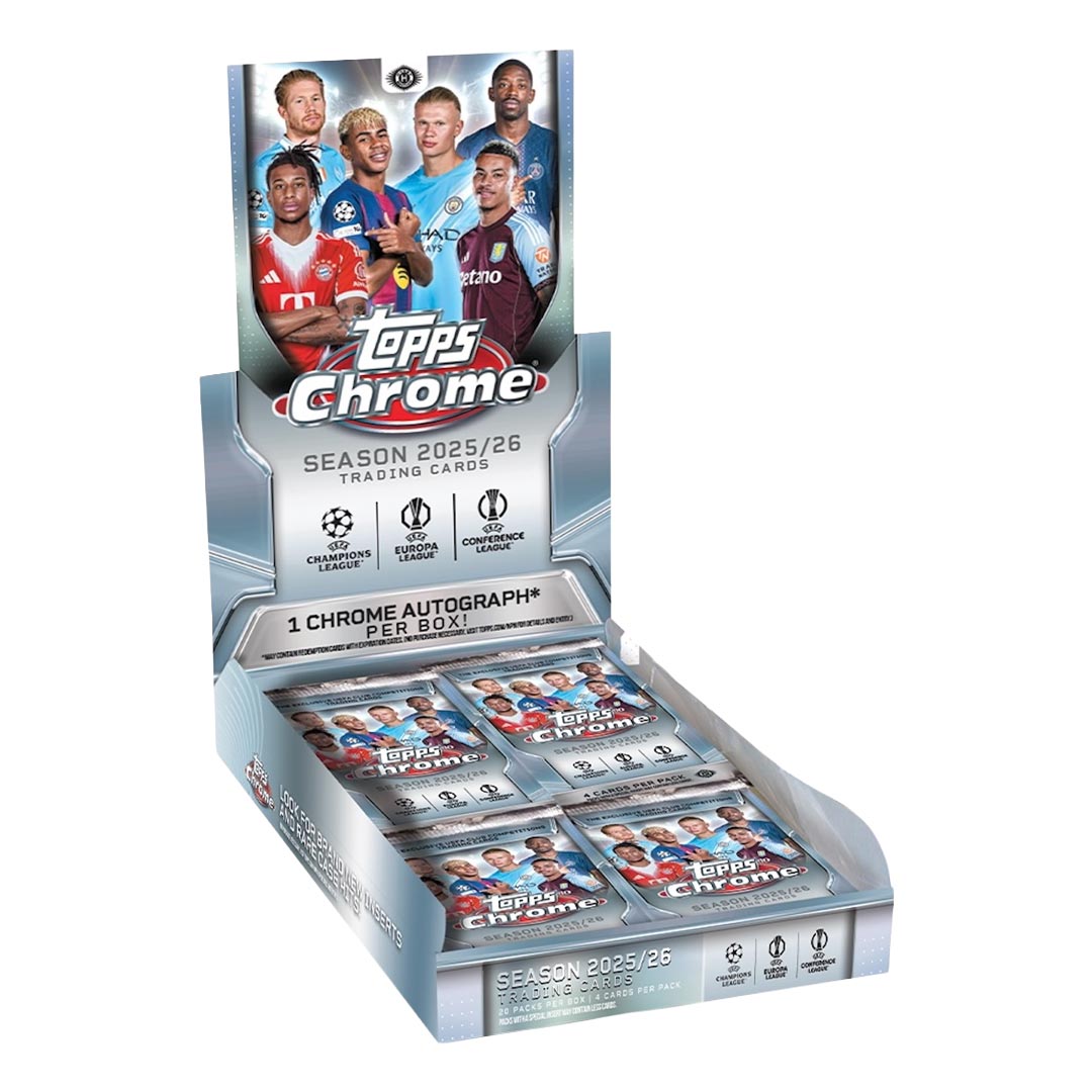 2025-26 Topps Chrome UEFA Club Competitions Soccer Fanatics Fest NYC Edition Hobby Box (Fanatics Fest Refractors) - Sealed Wax