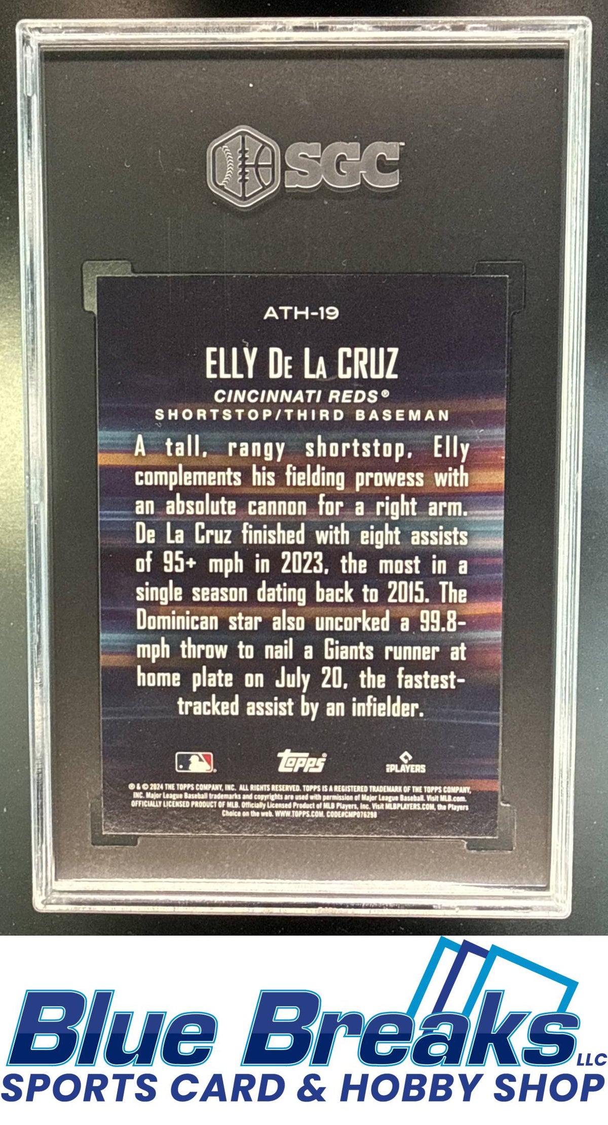 2024 Topps Elly De La Cruz #ATH-19 Around The Horn RC SGC 10 Cincinnati Reds