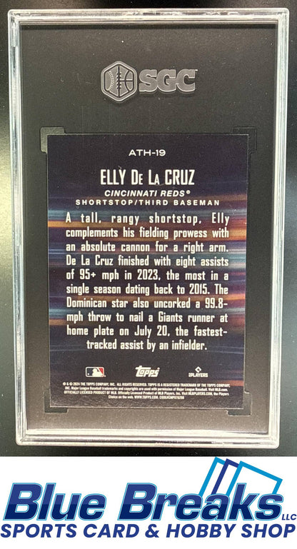 2024 Topps Elly De La Cruz #ATH-19 Around The Horn RC SGC 10 Cincinnati Reds