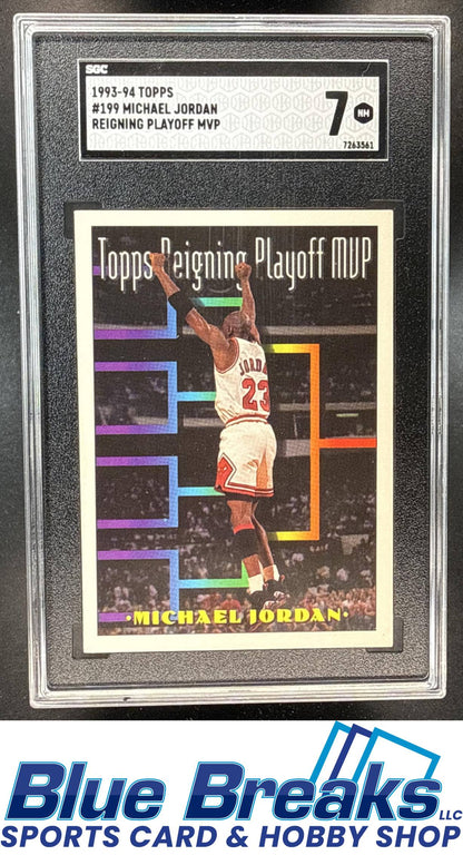 1993-94 Topps Reigning Playoff MVP Michael Jordan #199 SGC 7 Chicago Bulls