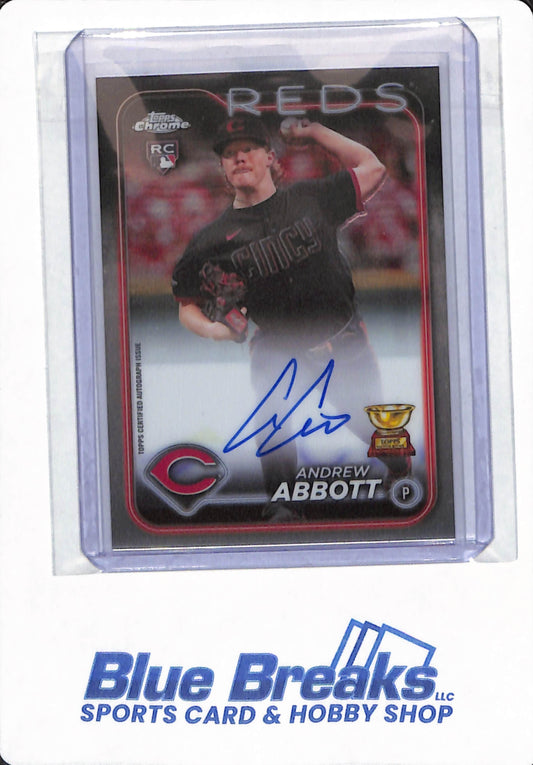 2024 Topps Chrome - Andrew Abbott - # RA-AA - Cincinnati Reds - Baseball - Autographed