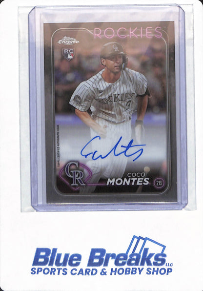 2024 Topps Chrome - Coco Montes - # RA-CMO - Colorado Rockies - Baseball - Autographed