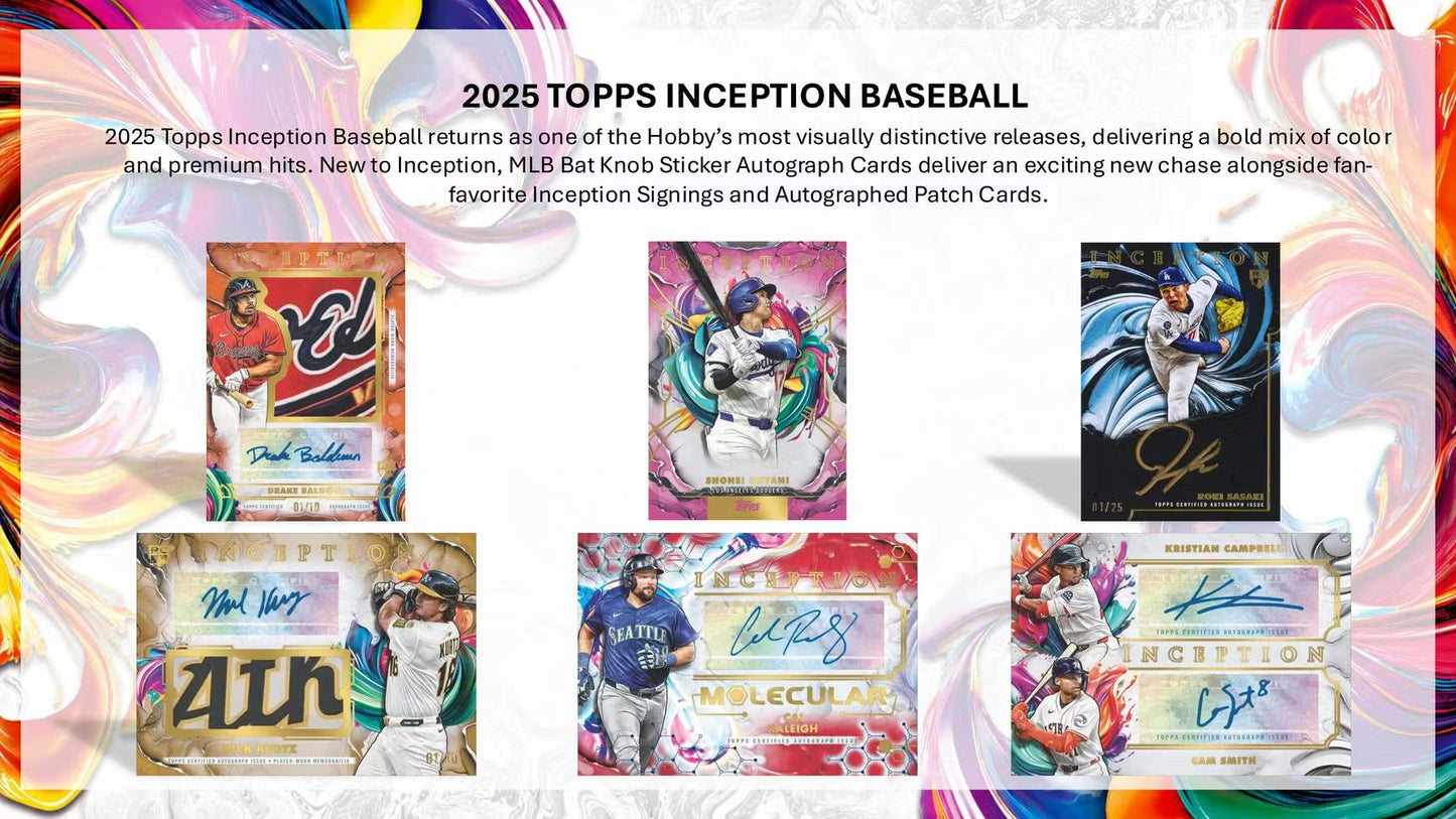 2025 Topps Inception Baseball Hobby Box - Sealed Wax