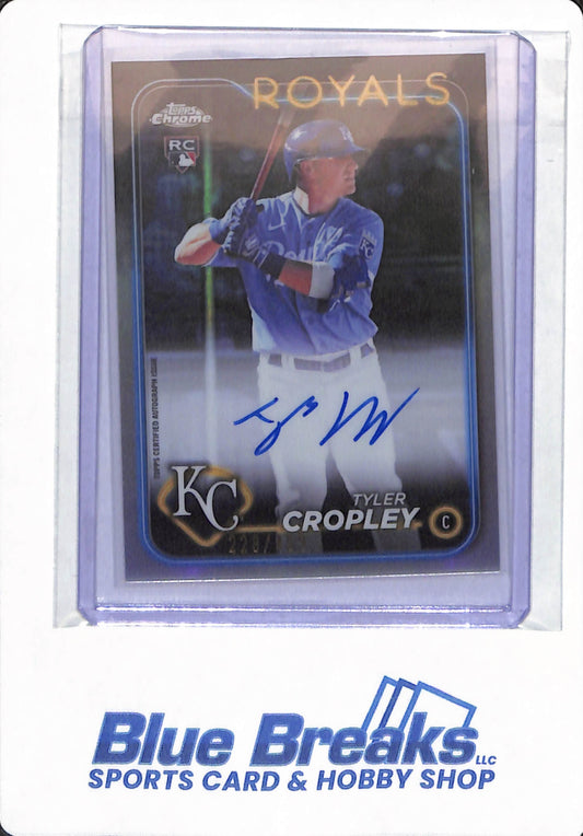 2024 Topps Chrome - Tyler Cropley - # RA-TC - Kansas City Royals - Baseball - Autographed - 228/499