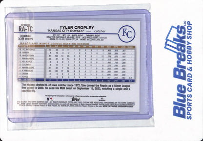 2024 Topps Chrome - Tyler Cropley - # RA-TC - Kansas City Royals - Baseball - Autographed - 228/499