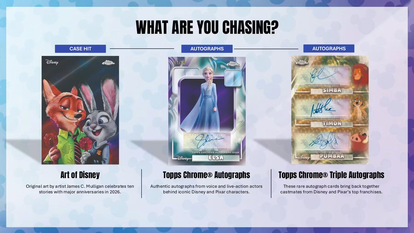 2026 Topps Chrome Disney Hobby Box - Sealed Wax