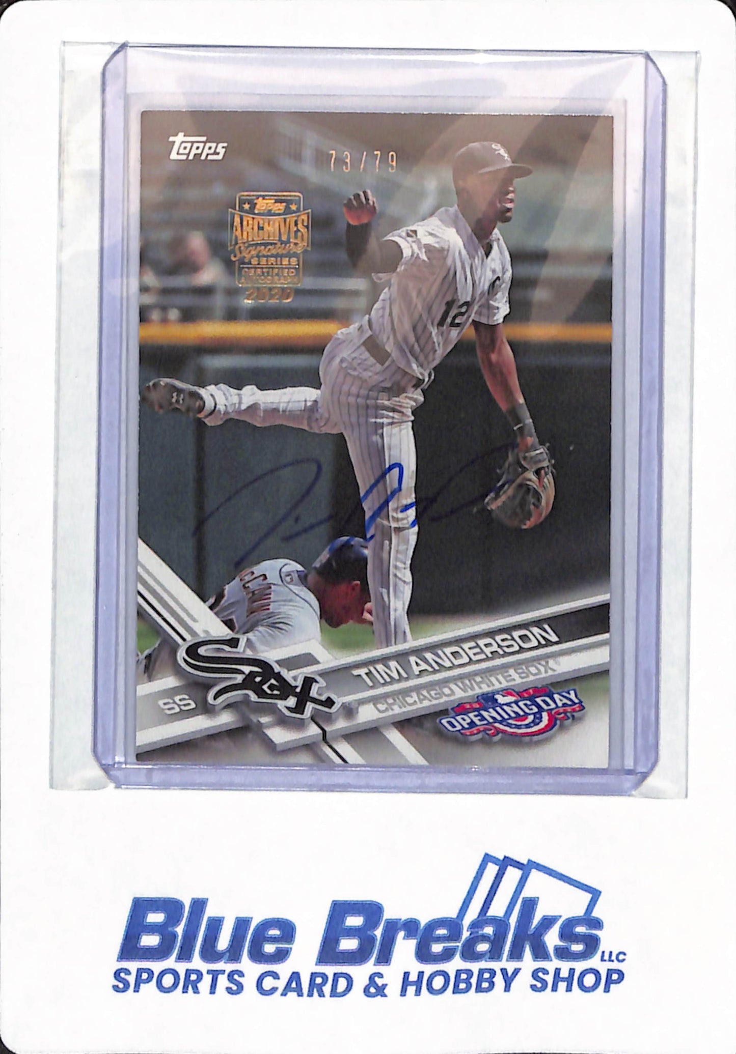 2020 Topps Archives - Tim Anderson - # 91 - Chicago White Sox - Baseball - Autographed - 73/79