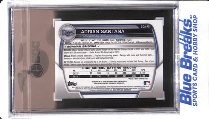 2023 Bowman Draft - Adrian Santana - # CDA-AS - Tampa Bay Rays - Baseball - Autographed - SGC 10 - Chrome Prospect