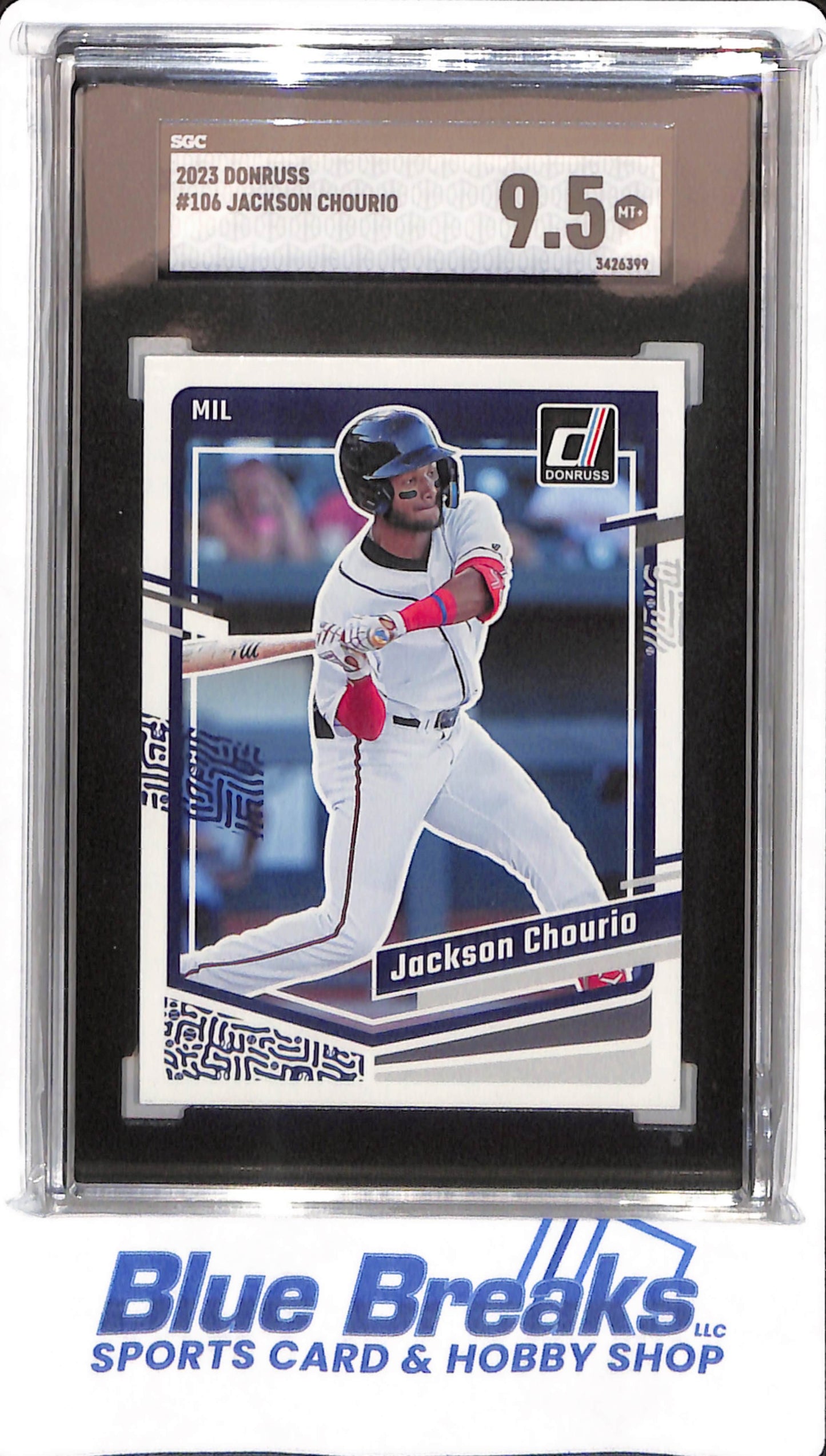 2023 Donruss - Jackson Chourio - #106 - SGC 9.5 - Milwaukee Brewers - Baseball