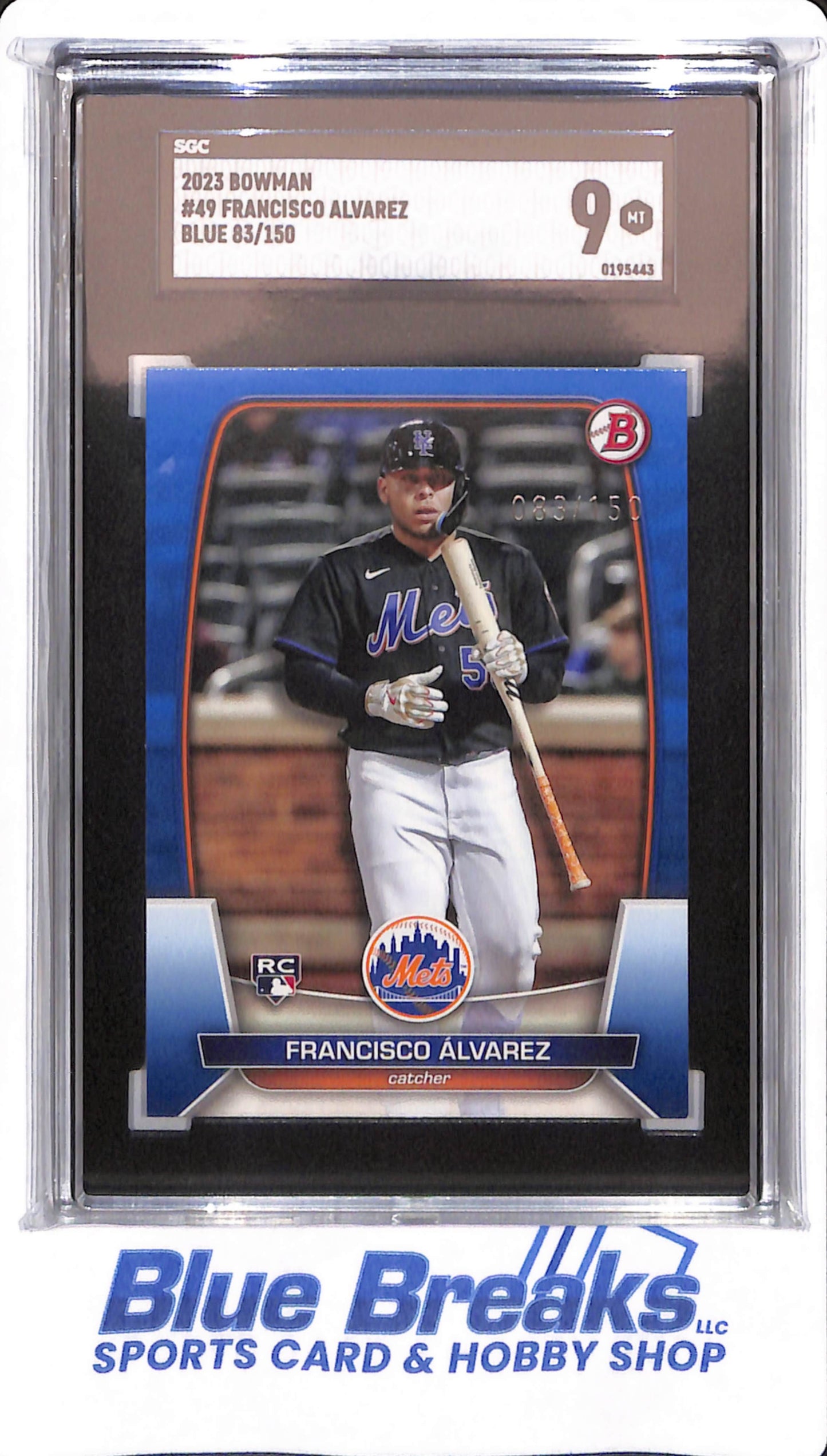 2023 Bowman - Francisco Alvarez - # 49 - New York Mets - Baseball - Blue - 83/150