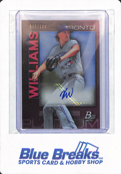 2020 Bowman Platinum - Kendall Williams - # TOP-49 - Toronto Blue Jays - Baseball - Autographed - 065/199