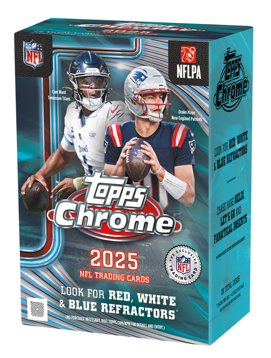 2025 Topps Chrome Football Blaster Box - Sealed Wax