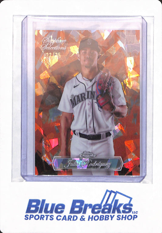 2023 Topps Sapphire Selections - Julio Rodriguez - # SS-23 - Seattle Mariners - Baseball - Orange - 22/25