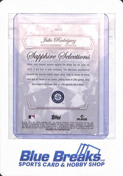 2023 Topps Sapphire Selections - Julio Rodriguez - # SS-23 - Seattle Mariners - Baseball - Orange - 22/25