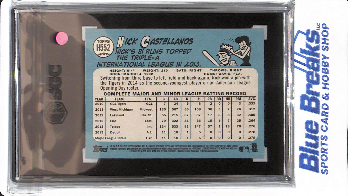 2014 Topps Heritage - Nick Castellanos - #H552 - SGC 9.5 - Detroit Tigers - Baseball