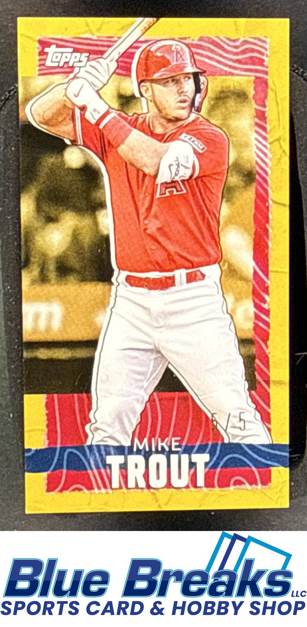 2023 Topps Rip Mini Gold Mike Trout 5/5 #MRIP-MTR Los Angeles Angels