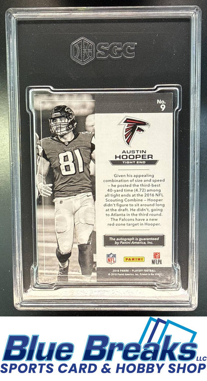 2016 Panini Playoff Austin Hooper #9 Rookie Signatures 183/199 RC Auto SGC 8.5 10 Atlanta Falcons