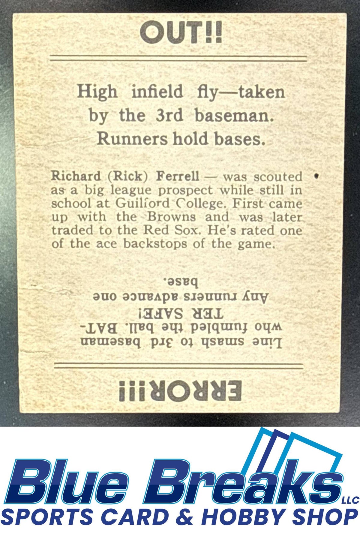 1936 Goudey R322 Rick Ferrell #NNO Boston Red Sox