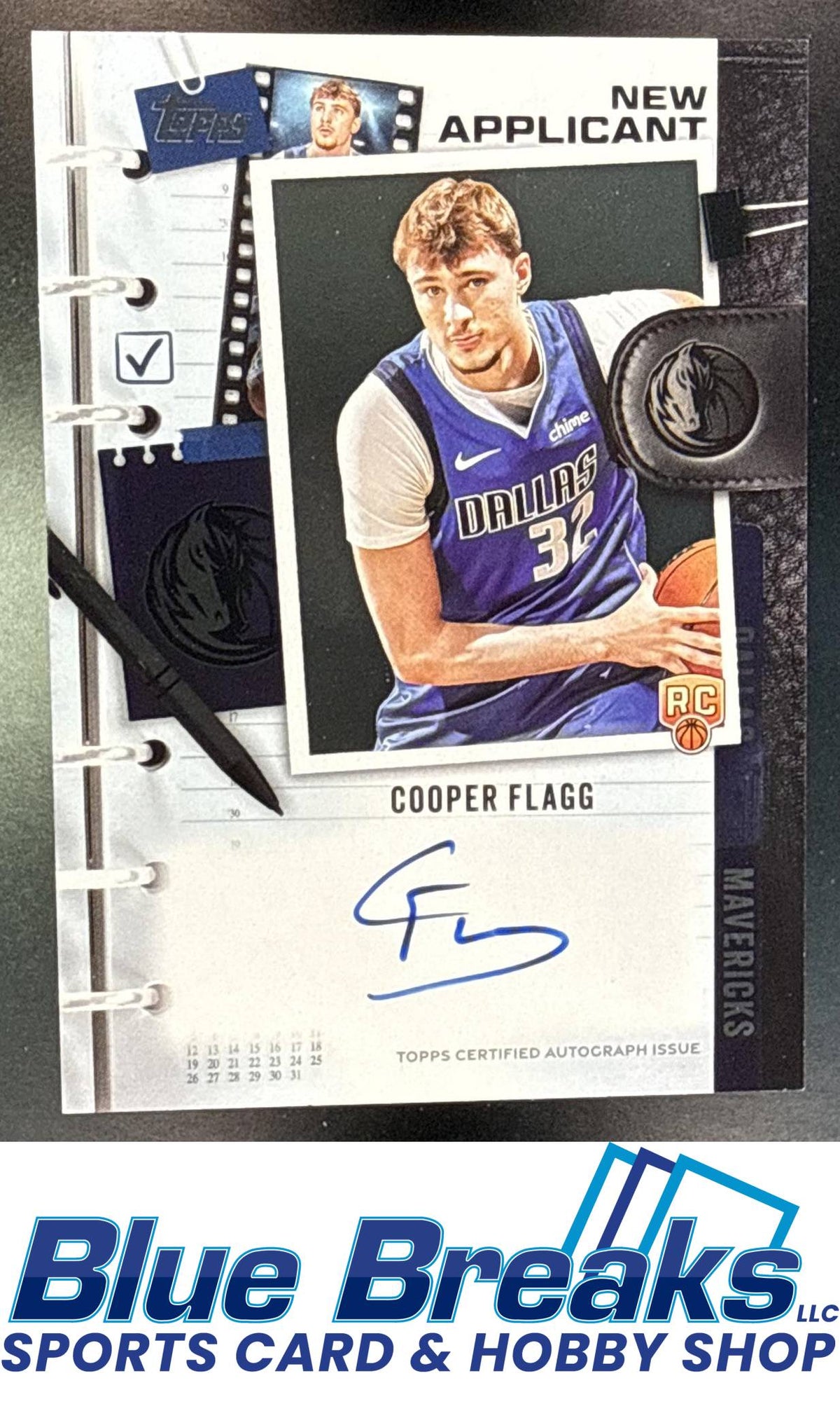 2025-26 Topps New Applicants Auto Cooper Flagg [RC] #NA-CF RC Dallas Mavericks