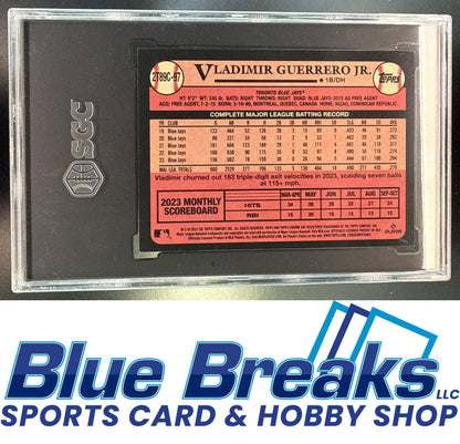 2024 Topps Vladimir Guerrero Jr. #2T89C-97 1989 Baseball 35th Anniversary Chrome Series Two Aqua 188/199 SGC 9 Toronto Blue Jays