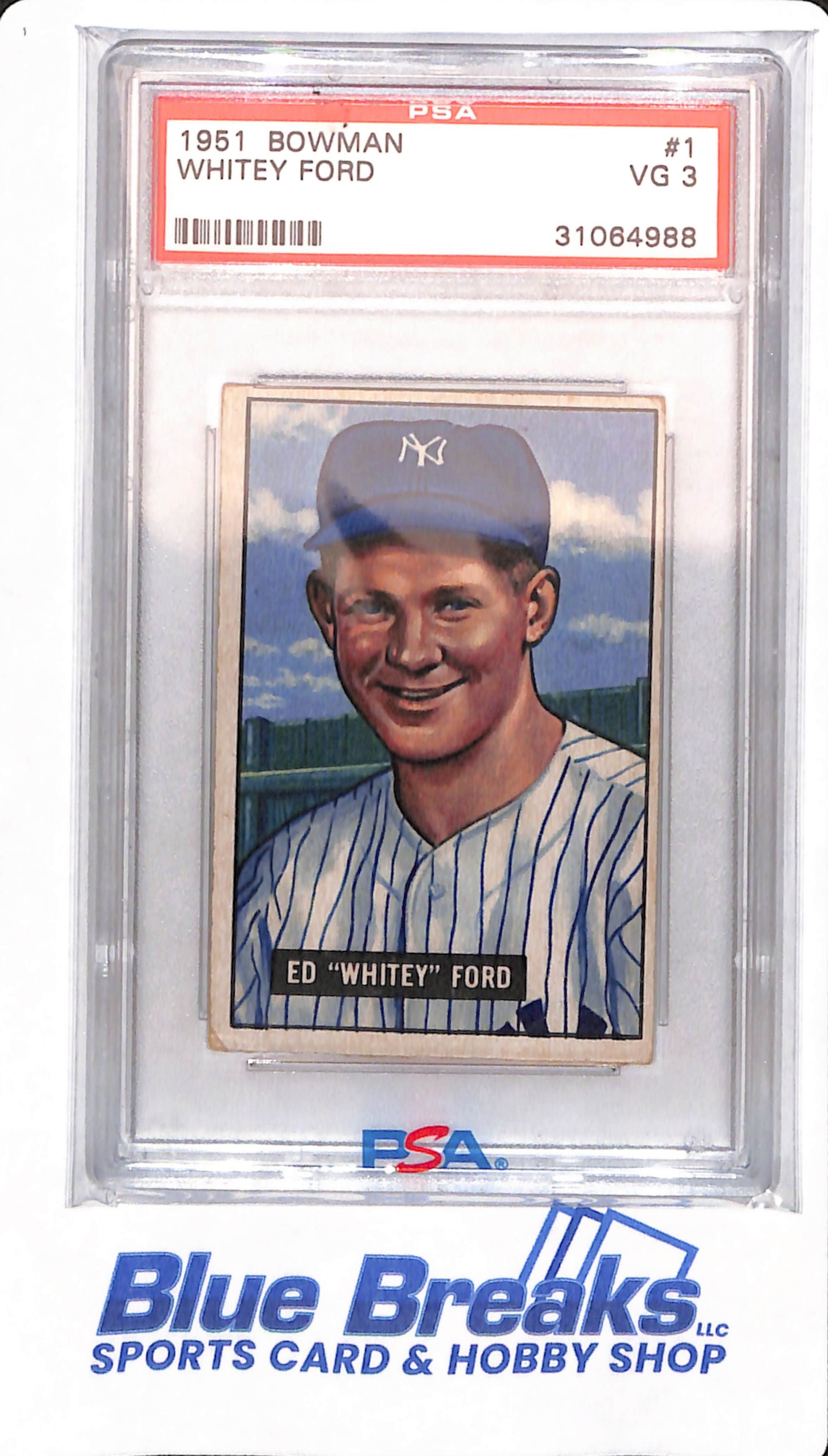 1951 Bowman - Whitey Ford - # 1 - PSA 3 - New York Yankees - Baseball