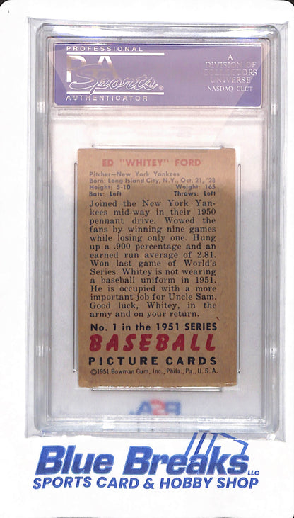 1951 Bowman - Whitey Ford - # 1 - PSA 3 - New York Yankees - Baseball