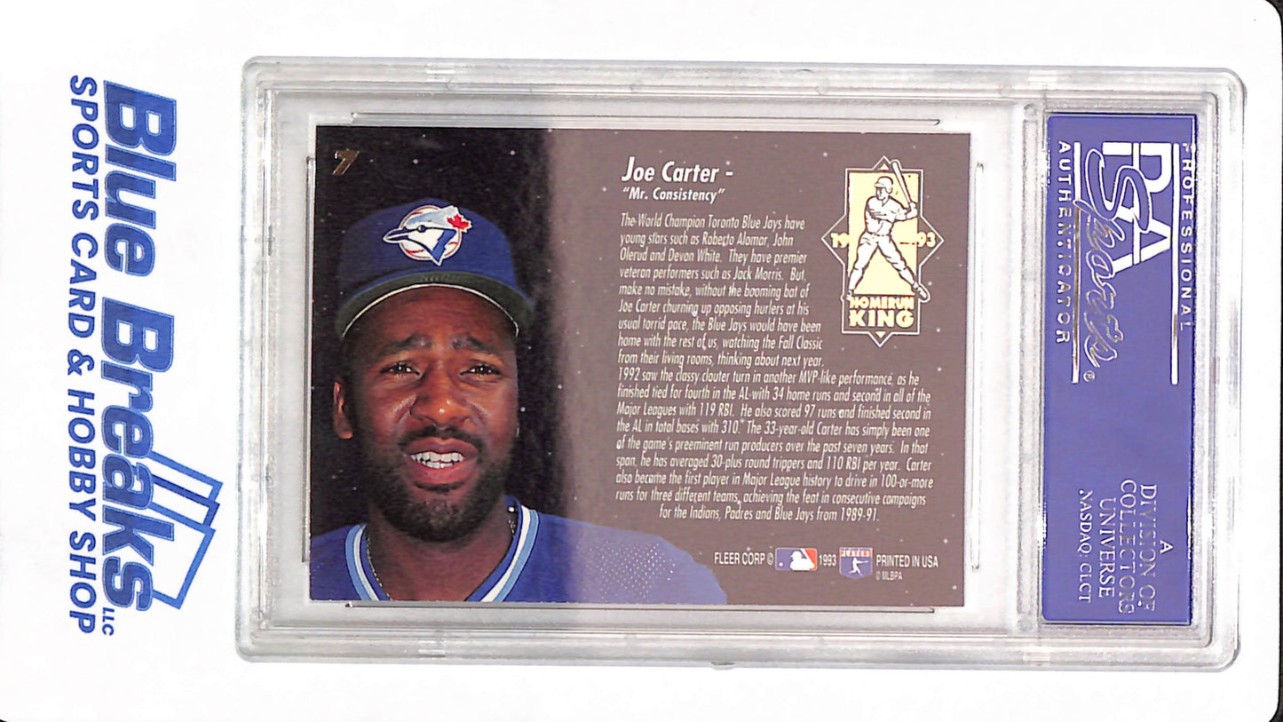 1993 Ultra - Joe Carter - # 7 - PSA 9 - Toronto Blue Jays - Baseball - Home Run Kings