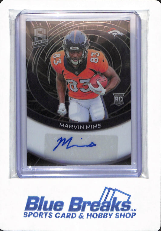 2023 Panini Spectra - Marvin Mims - #RAU-MMI - Denver Broncos - Football - Autographed - 19/60