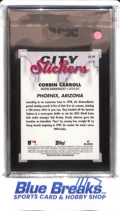 2023 Topps Big League - Corbin Carroll - #CS-19 - SGC 9 - Arizona Diamondbacks - Baseball - City Slickers