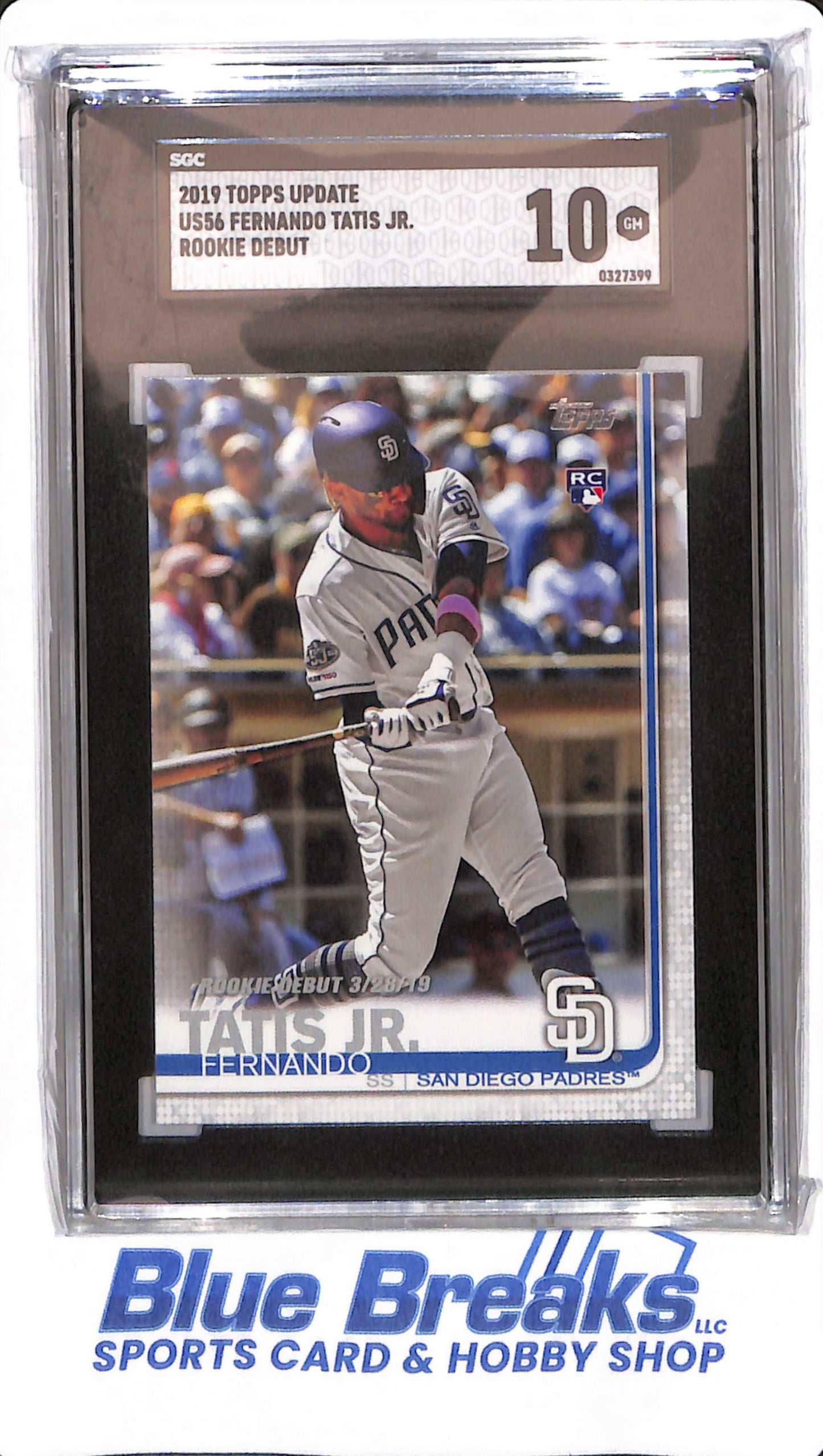 2019 Topps Update - Fernando Tatis Jr - # US56 - San Diego Padres - Baseball - SGC 10 - Rookie Debut