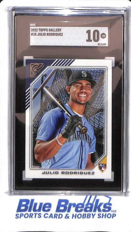 2022 Topps Gallery - Julio Rodriguez - # 35 - Seattle Mariners - Baseball - SGC 10