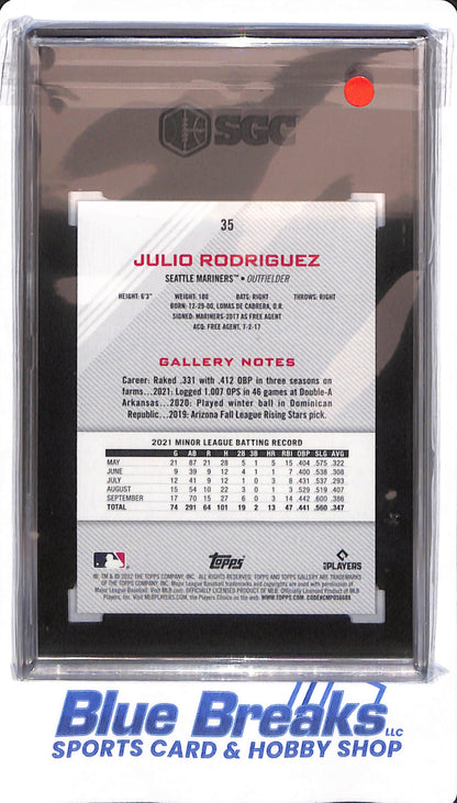 2022 Topps Gallery - Julio Rodriguez - # 35 - Seattle Mariners - Baseball - SGC 10