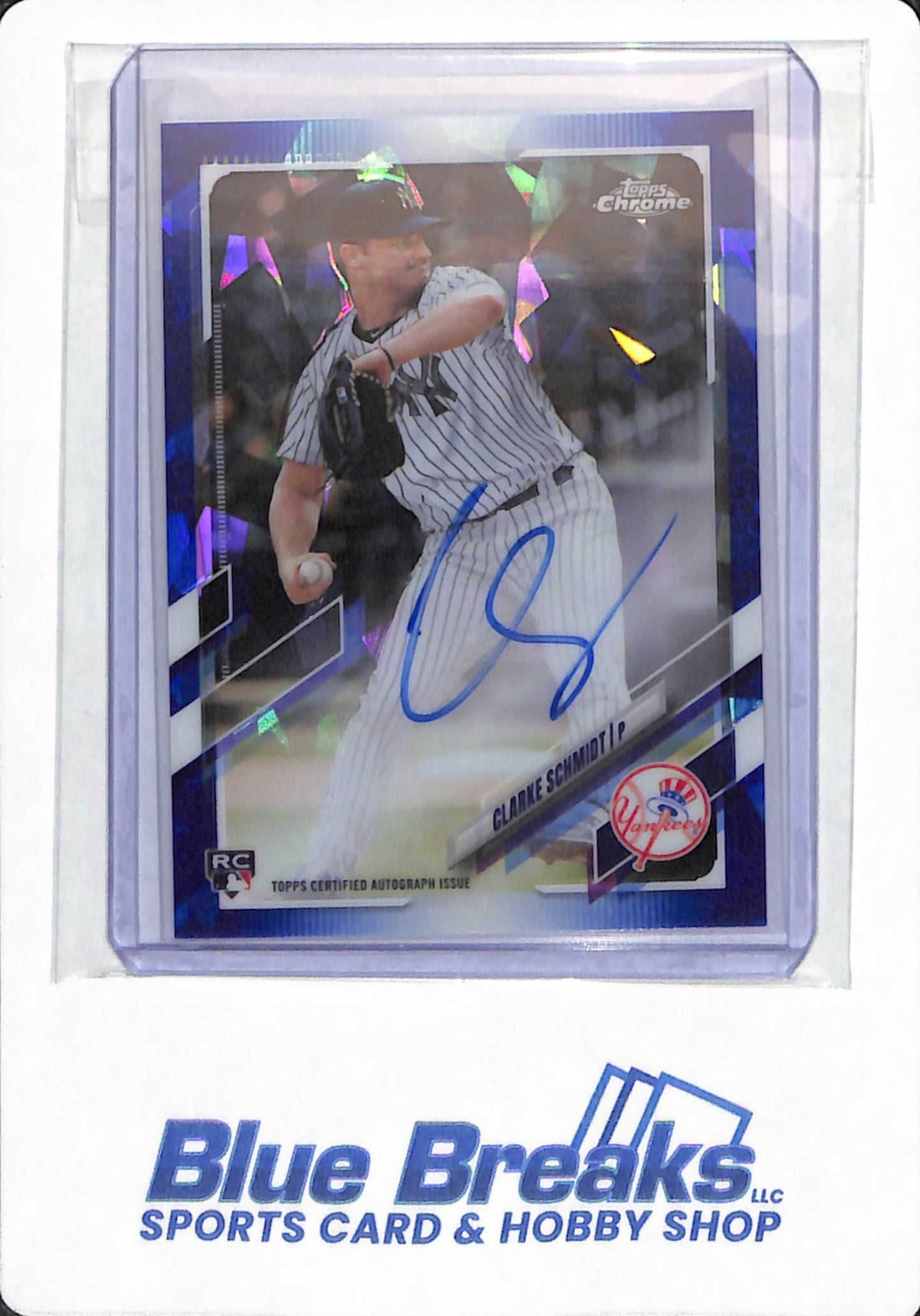 2021 Topps Chrome - Clarke Schmidt - #RA-CS - New York Yankees - Baseball - Autographed - Blue