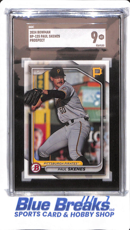 2024 Bowman - Paul Skenes - #BP-125 - Pittsburgh Pirates - Baseball - SGC 9 - Prospect