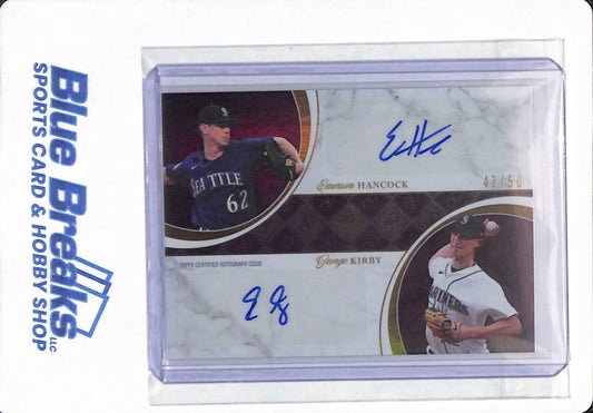 2024 Topps Dynamic Duals - Emerson Hancock / George Kirby - # 13A - Seattle Mariners - Baseball - Autographed - 43/50