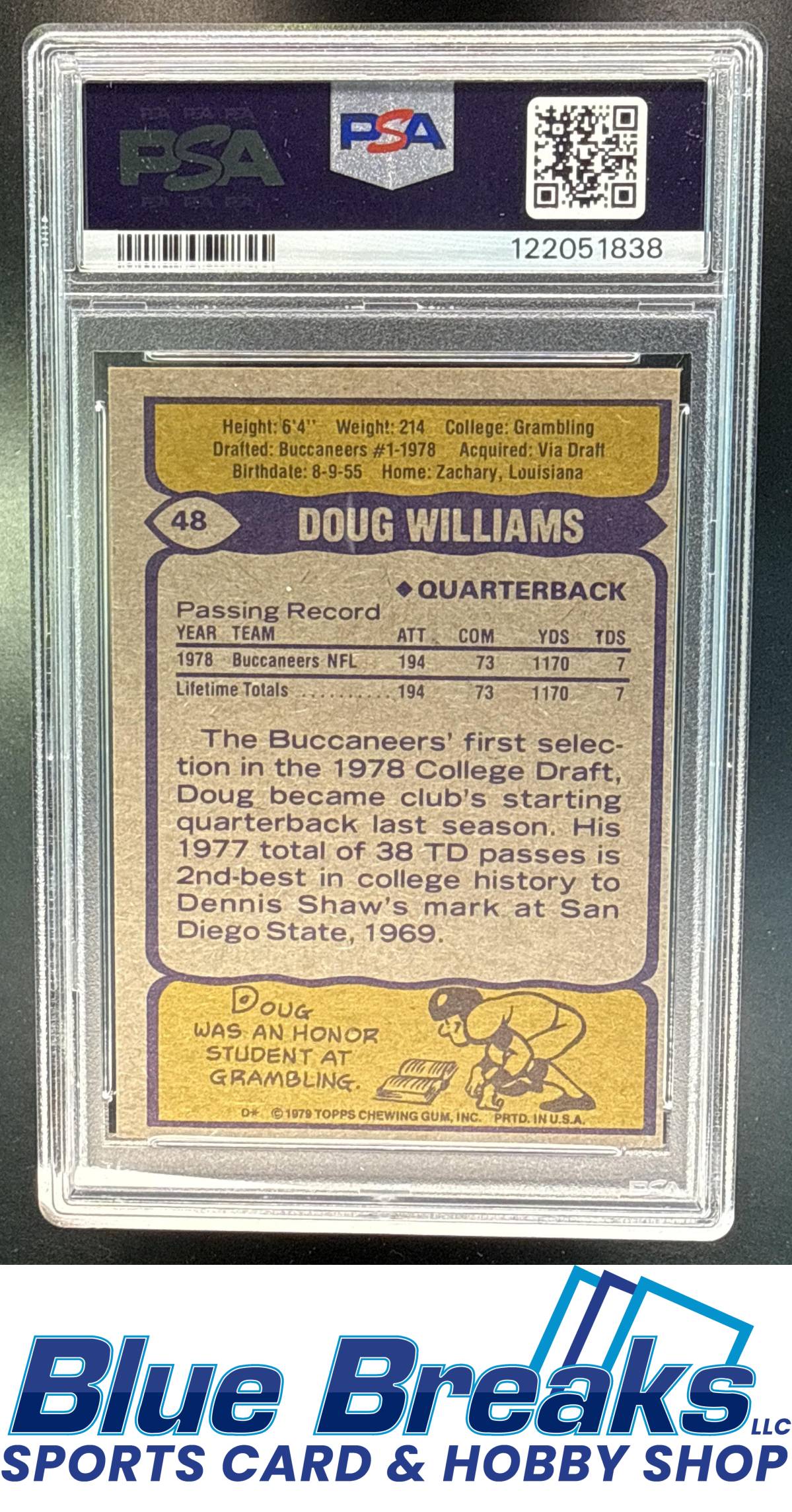 1979 Topps Doug Williams [RC] #48 RC PSA 7 Tampa Bay Buccaneers
