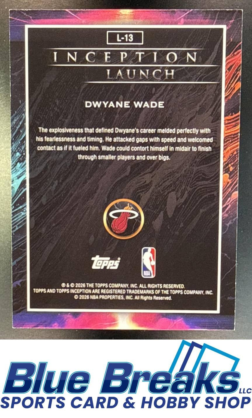 2025-26 Topps Inception Launch Dwyane Wade [RC] #L-13 Miami Heat