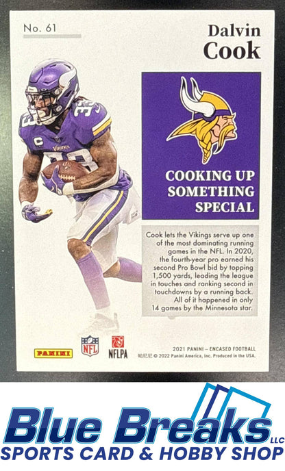 2021 Panini Encased Sapphire Dalvin Cook 16/25 #61 Minnesota Vikings