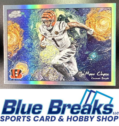 2025 Topps Cosmic Chrome Ja'Marr Chase #STN-17 Stars In The Night Cincinnati Bengals