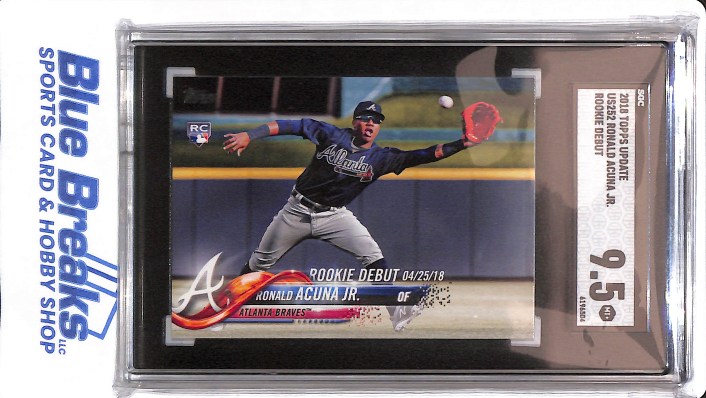 2018 Topps Update - Ronald Acuna Jr - #US 252 - Atlanta Braves - Baseball - SGC 9.5 - Rookie Debut