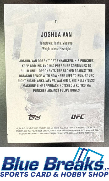 2025 Topps UFC Knockout Orange Joshua Van 34/88 #11 RC