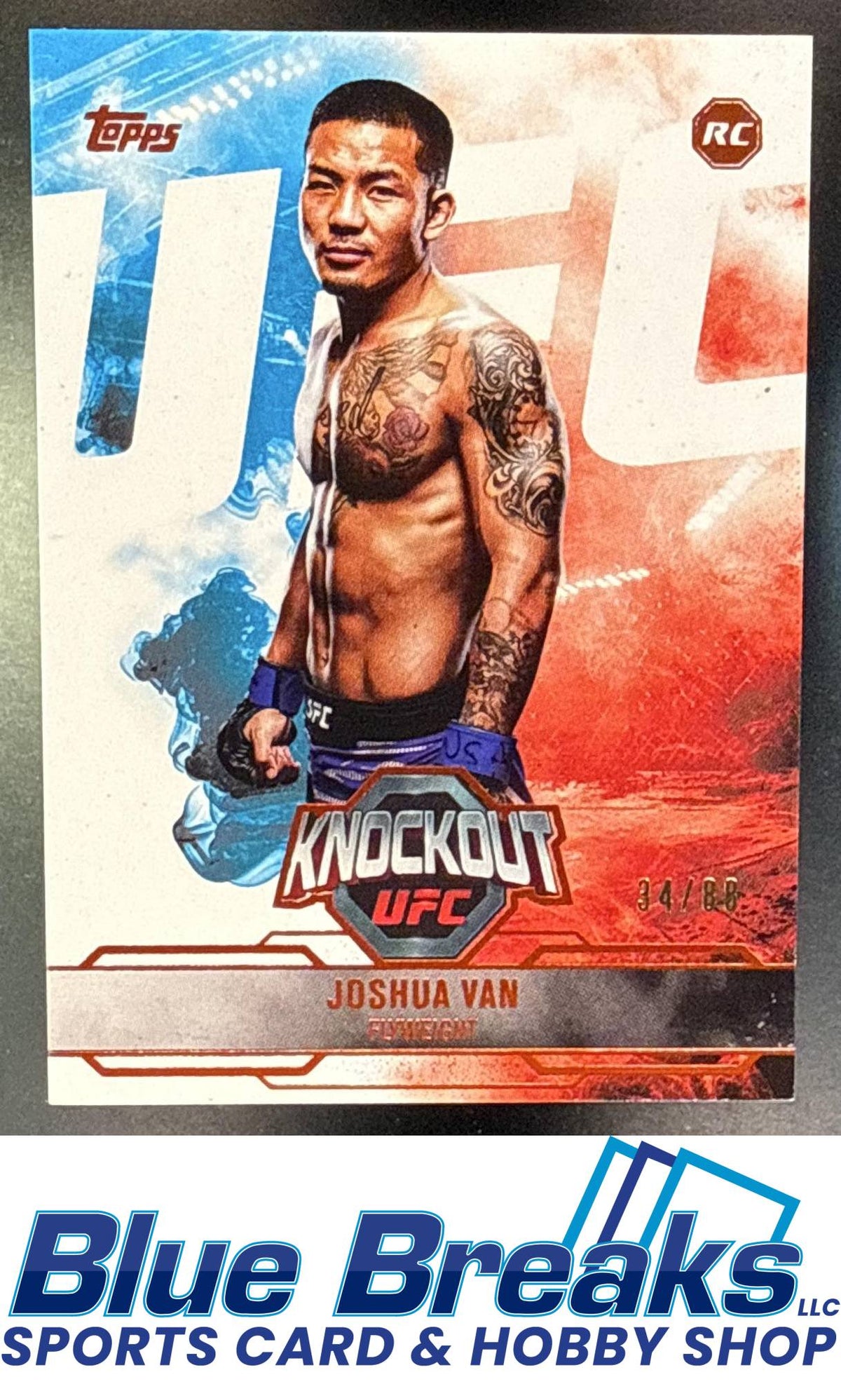 2025 Topps UFC Knockout Orange Joshua Van 34/88 #11 RC