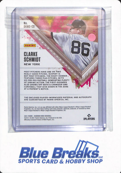 2021 Panini Diamond Kings - Clarke Schmidt - #DKMS-CS - New York Yankees - Baseball - Autographed - Relic