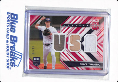 2018 Panini Elite Extra Edition - Brice Turang - #USAM-BT - Milwaukee Brewers - Relic - Baseball - 03/49