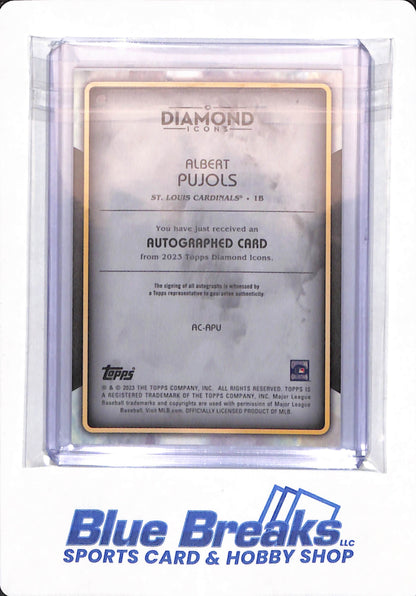 2023 Topps Diamond Icons - Albert Pujols - # AC-APU - St Louis Cardinals - Baseball - Red - Autographed - 5/5